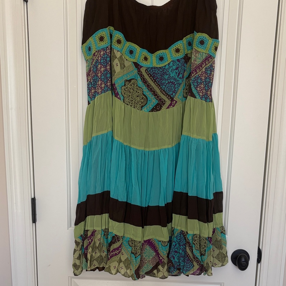 Bohemian Patchwork Maxi Skirt